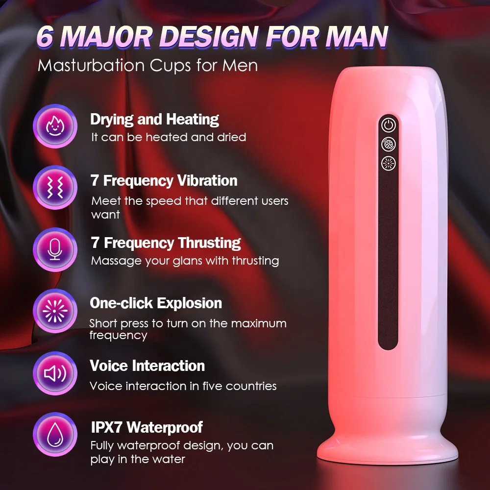 Masturbator for Men Automatic Sucking Male Machine Oral Vaginal Penis Vibrator Sex Toy for Men Masturbation Cup Blowjobs Machine