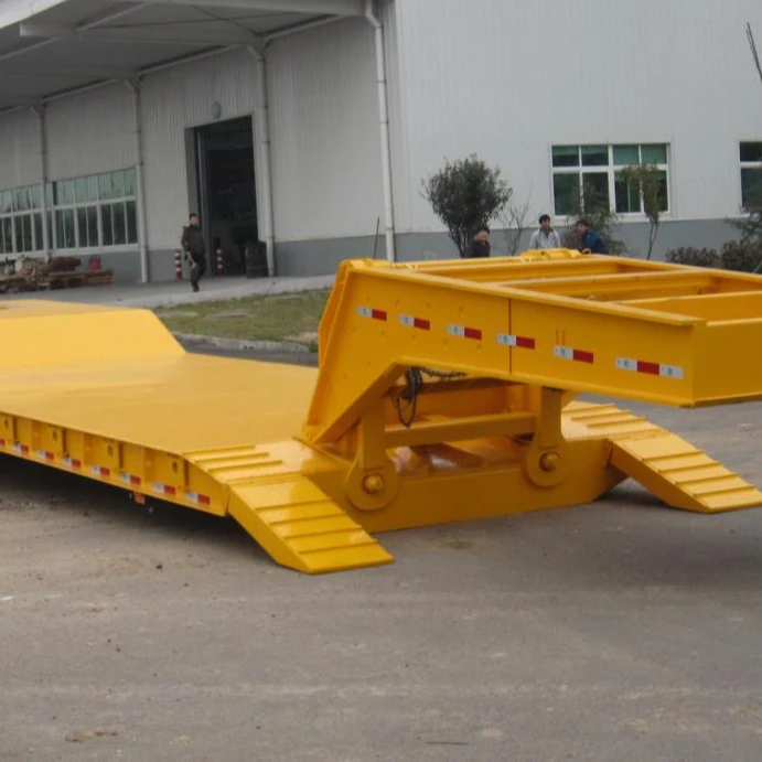 Gooseneck Semi Trailer 4 Axle Small Lowboy Trailer for Sale Rgn Lowboy Trailer