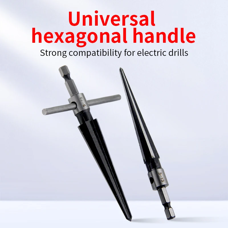 Steel Conical Reamer Hole Expanding Machine Woodworking Chamfering Tool with Hard Alloy Spiral Drill Bit