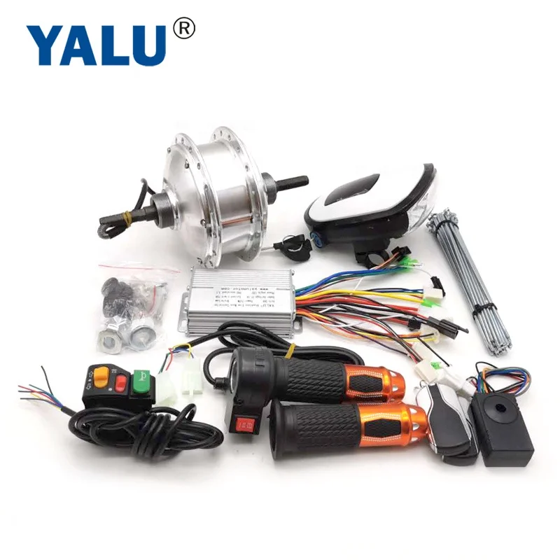 250W 350W 24V 36V Electric Bicycle Kit for City Common Bike rear drive Hub motor with LED headlight Spokes Twist Throttle