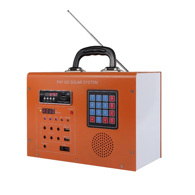 Pay As You Go 50w portable home lighting kit mini solar system off grid solar power system