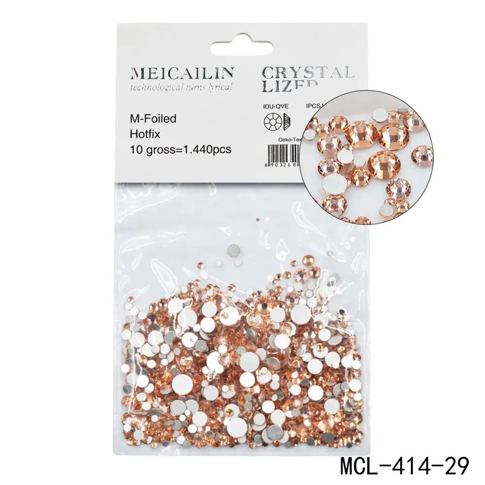 6 Grid Pack Flat Back Rhinestones Mixed sizes nail art crystal for nails