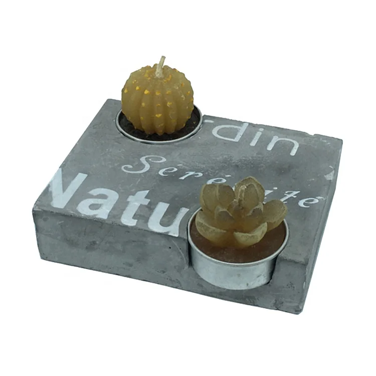 
Creative design tealight holder ceramic cement candlestick candle holder table decoration for home decor garden ornaments 