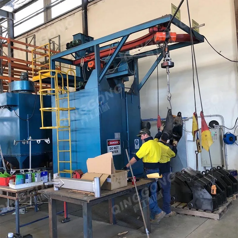 Alloy rims / Aluminum Wheels spinner hanger hook type shot Blast Cleaning Machine