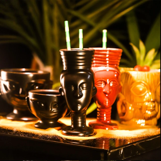 Wholesale Cocktail Bar Unique Designs Hawaii TIKI Mug Shot Glass Tiki cocktail Ceramic mugs