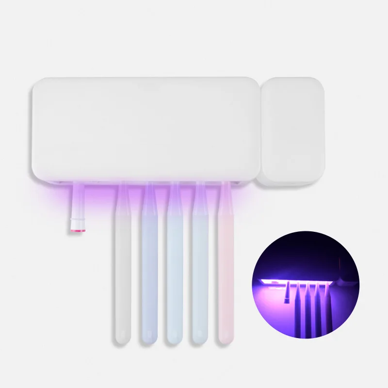 Таймер светодиодный перезаряжаемый органайзер для зубных щеток для ванной комнаты, настенный автоматический держатель для зубных щеток для электронных зубов