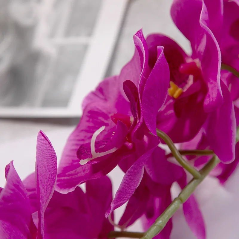 Wholesale real touch high simulation faux silk flowers cheap price artificial butterfly orchids phalaenopsis flower for wedding