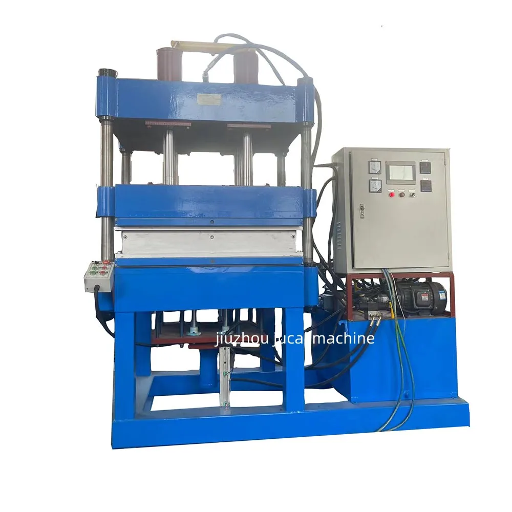 Fully automatic vulcanizing machine for rubber floor tiles , crumb rubber press machines