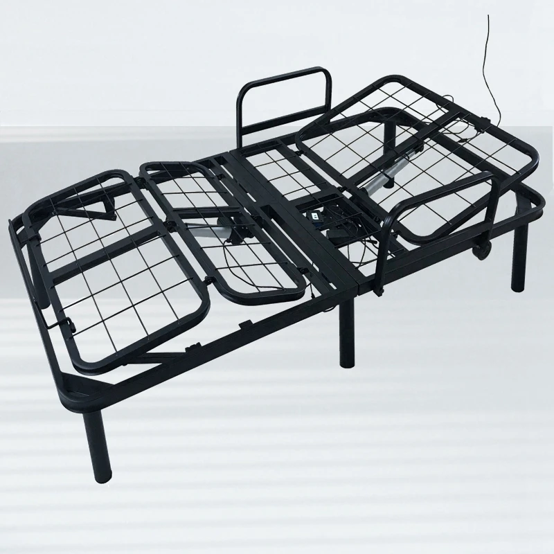 Lift and Hydraulic up Storage Frame Upholstered Black Platform Single Size Bed