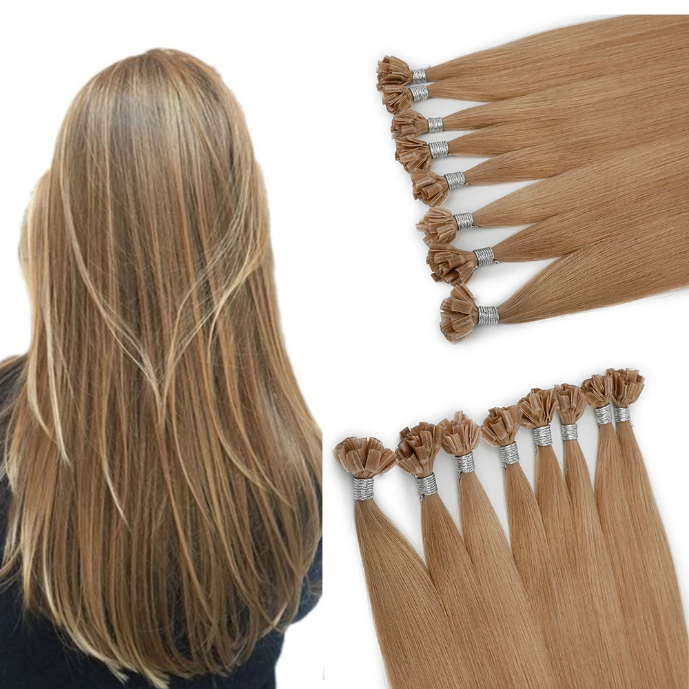 #18 Top Quality U Tip Hair Extensions Brazilian Virgin Remy Human Hair Keratin Nail Tip Hair Extension