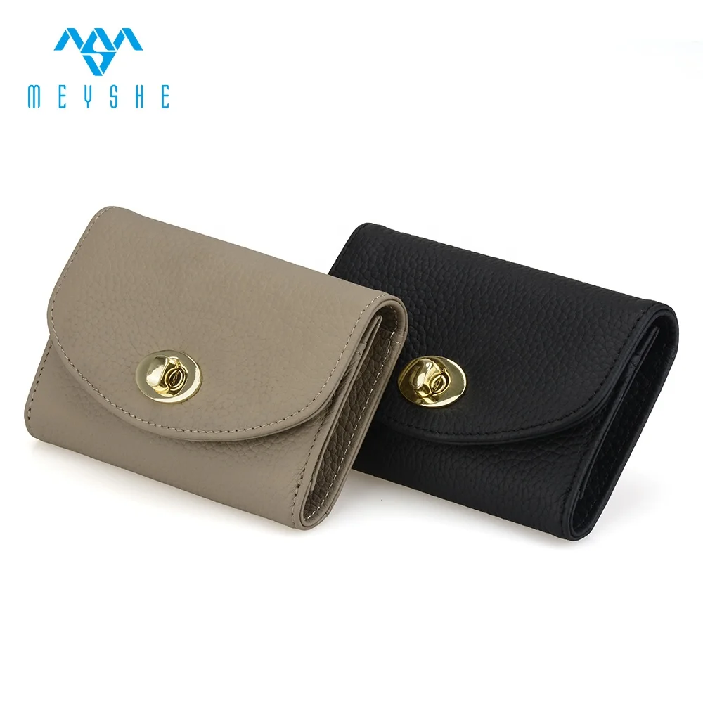 Factory Custom Luxury Business Credit Card Holder New Designer Genuine Leather RFID Feature Embroidered Logo Name Card for Men