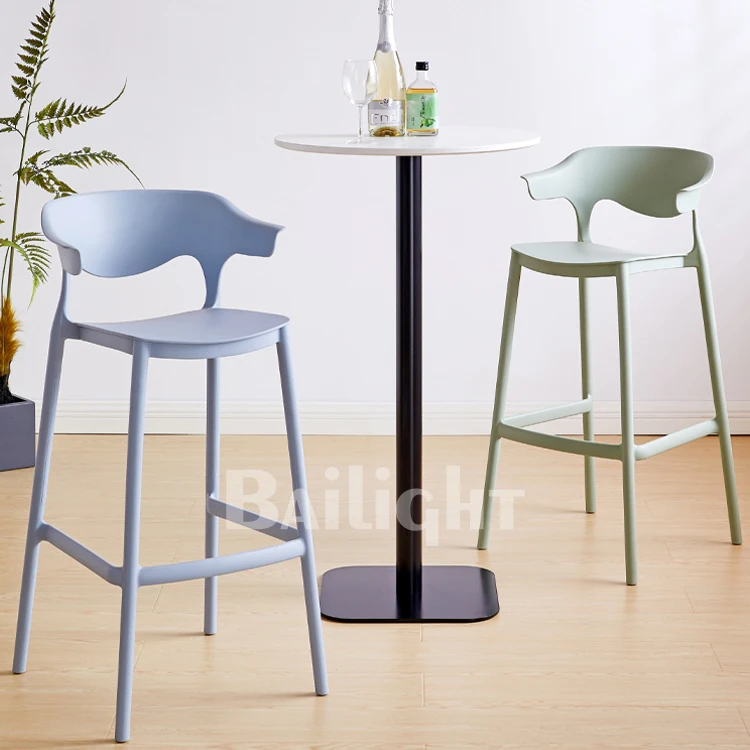 bar restaurant furniture counter nordic simple outdoor plastic stool chairs