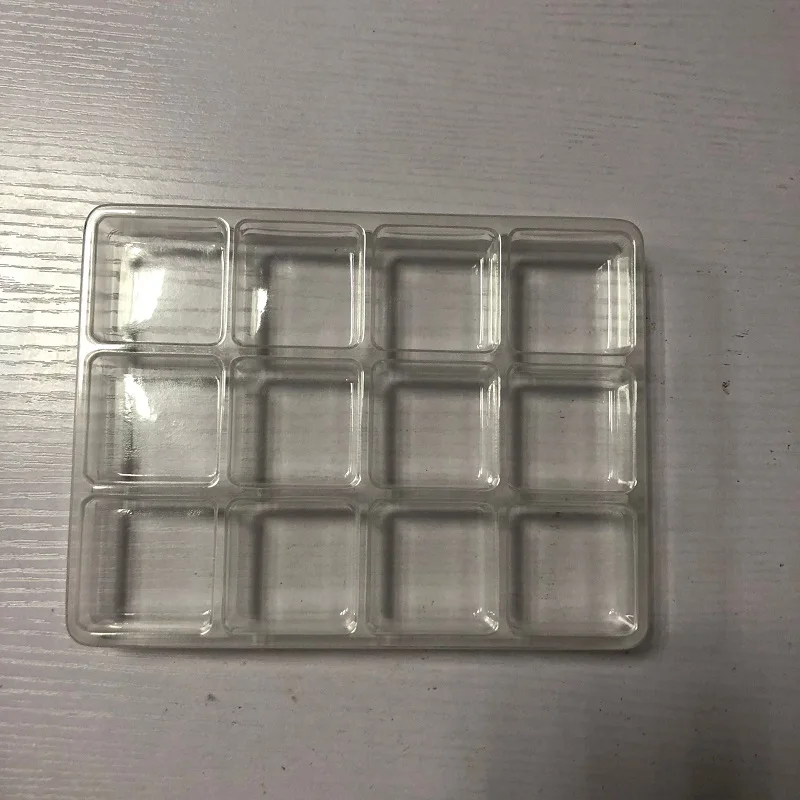 Rectangular Transparent PET Blister Custom Transparent Macaron Cookie Chocolate Candy Storage Display Square Tray Insert