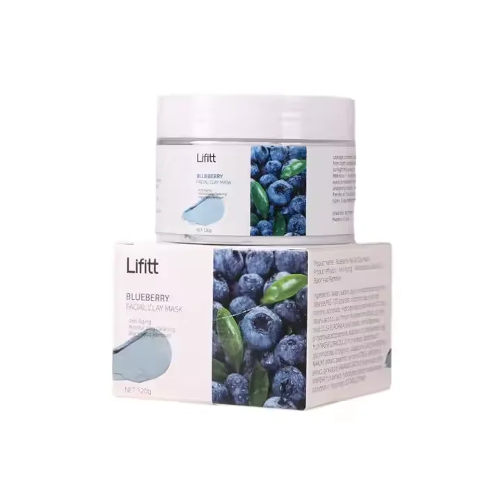 LIFITT Private Label Blueberry Black Head Remover Anti-Aging Moisturizing Clay Mask for Face Whitening Acne Treatment Use Body