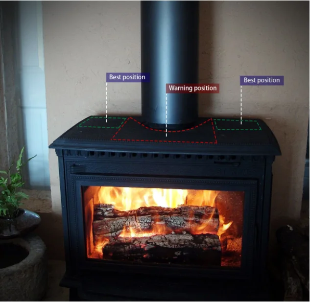 Fireplace Fan 3 Blades Wood Log Burner Fan Low Noise Self Running No Battery Heat Powered Stove Top Fan Eco Friendly Fuel Saving