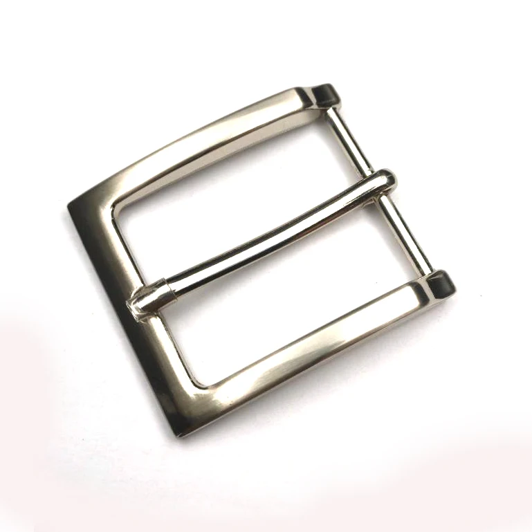 Free sample Custom Wholesale Fashion Style brushed nickel wholesale zinc alloy blank single pin belt buckles
