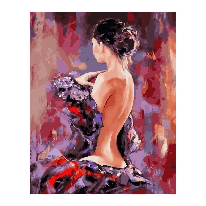 Song Ji Paint By Numbers Nudes Hand Painted Painting Wall Art Canvas Printing