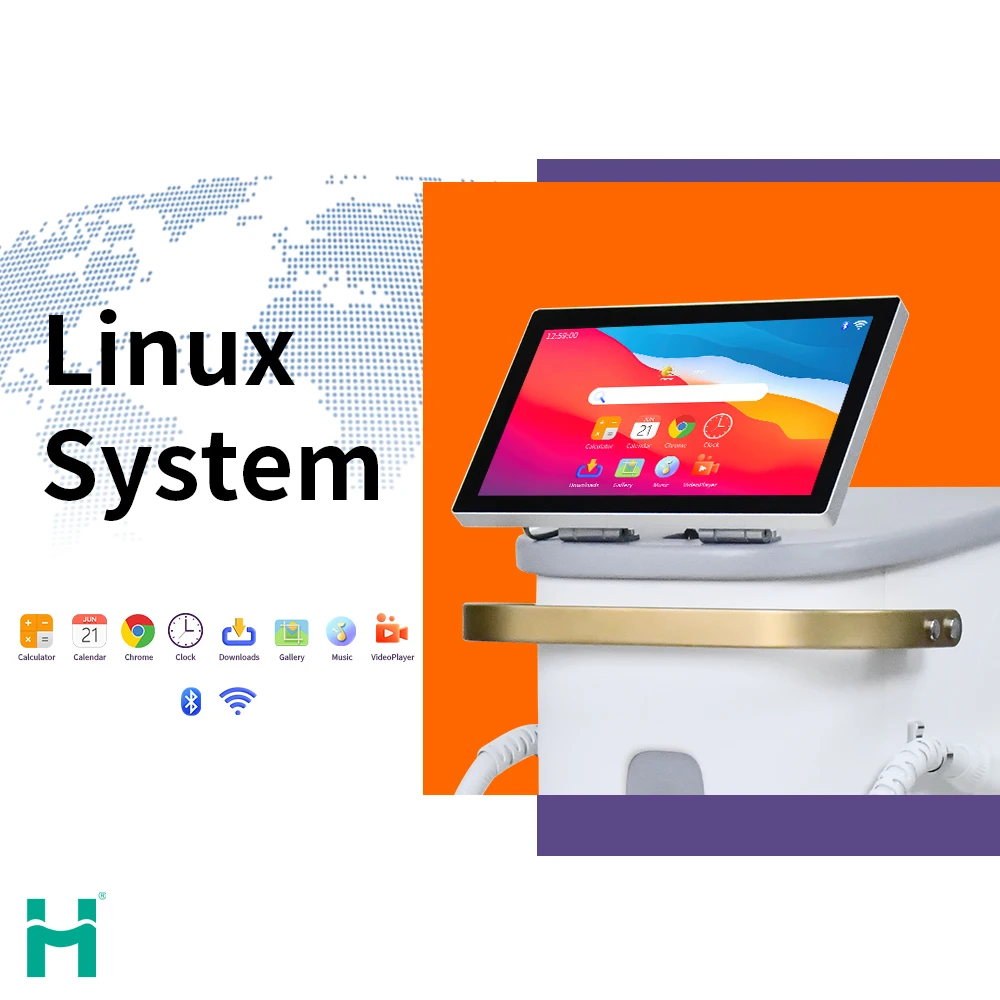 Huamei Professional Laser Hair Removal Machine 4 Wave 808nm Ice Diode Laser hair removal Machine