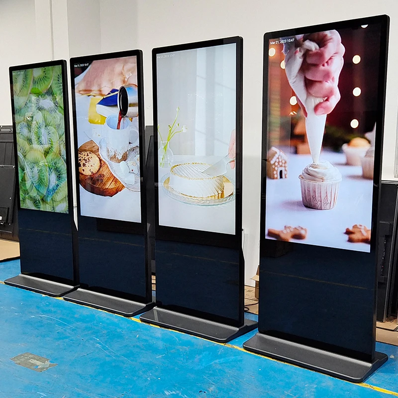 43 50 55 60 Inch Floor Standing Kiosk Shopping Exhibition Hall Indoor Lcd Display Screen Digital Signage And Displays