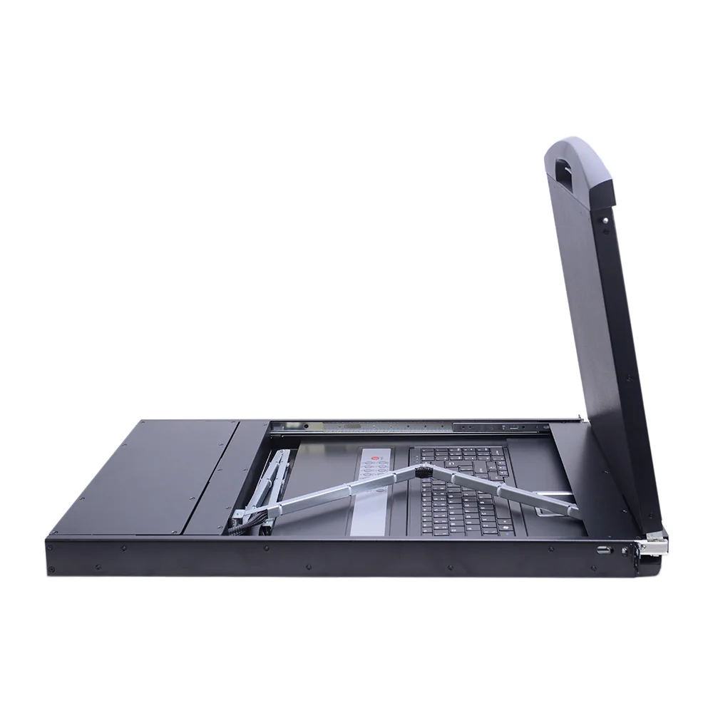 Portable 1U Height 17 Inches Dualrail Type 16 Ports CAT5 LCD KVM Console Switch