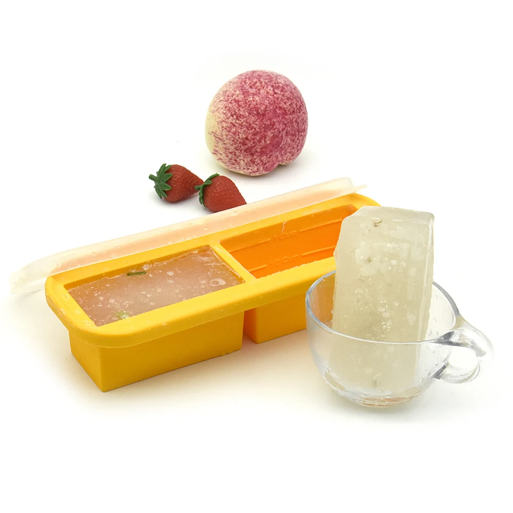 2 чашки силиконовых контейнеров для хранения пищевых продуктов с крышками герметичные контейнеры кухонные аксессуары Силиконовый Лоток Для Льда