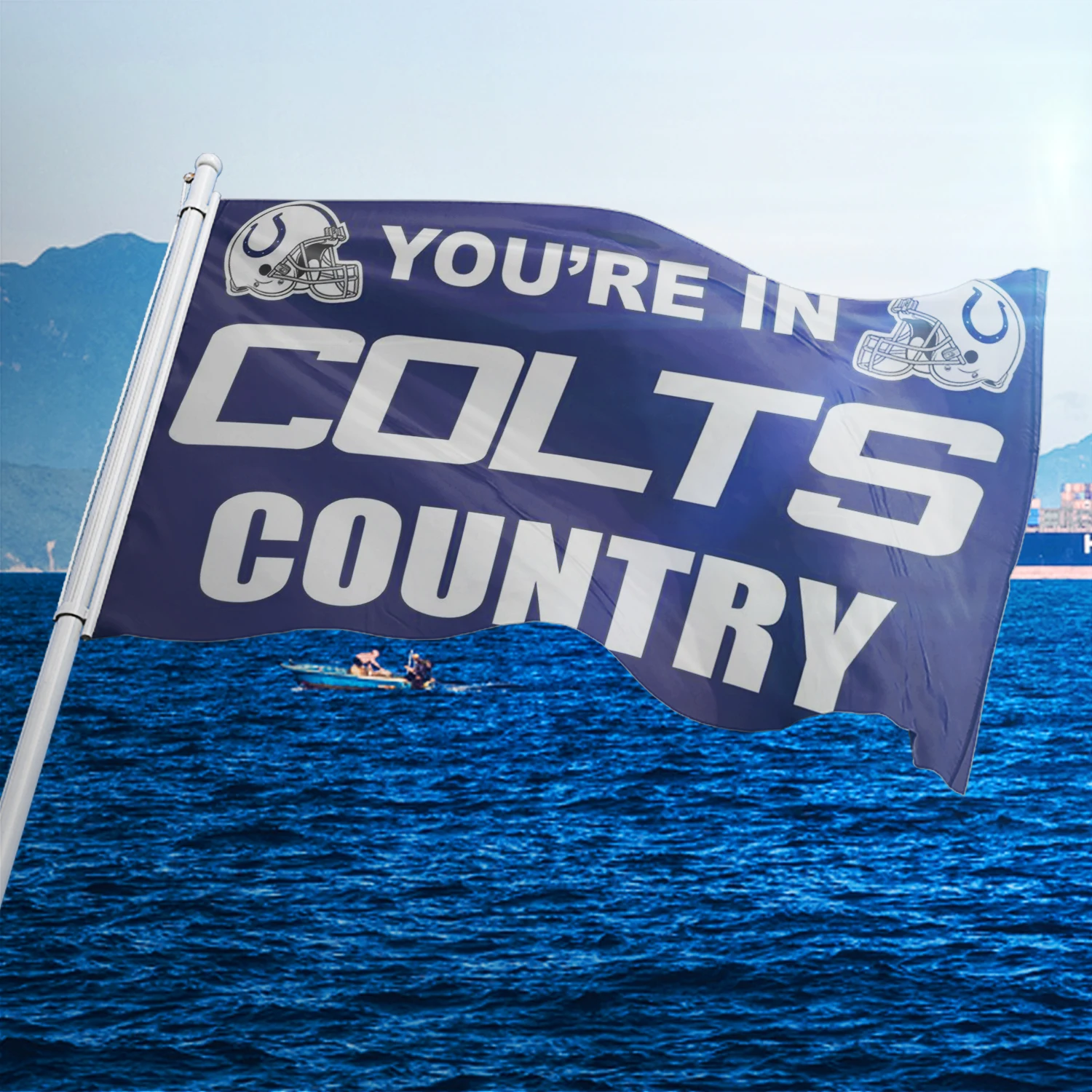NHL Hot Sale Promotional Product Indianapolis Colts Flags 3x5 ft 100%Polyester Super Bowl Custom Indianapolis Colts Flags