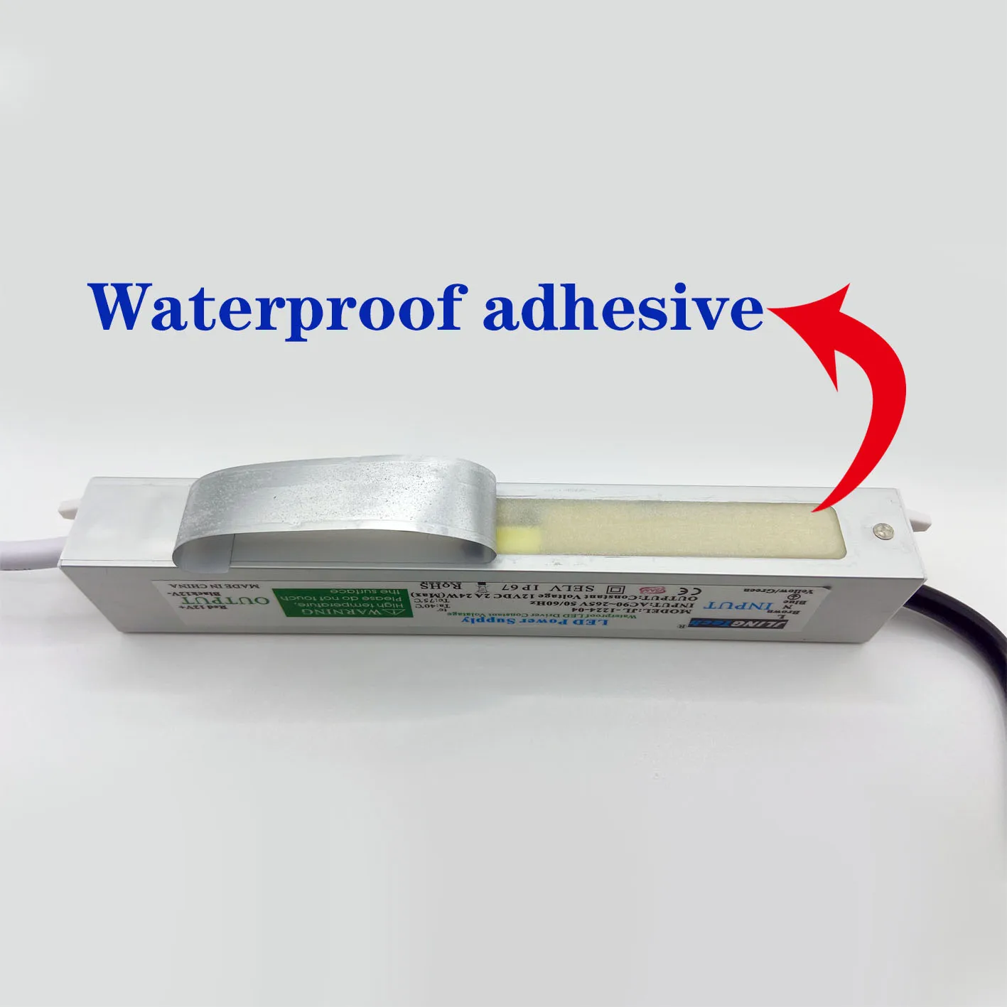 factory sale Dimmable LED Driver 12V 24V DC Output 24W 36W 48W 60W  IP67 Waterproof Power supply potting power supply