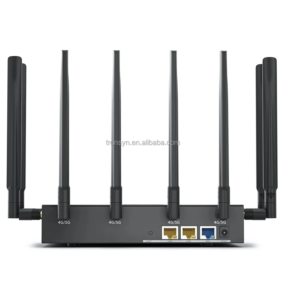 SDX62 4.4Gbps AX3000 MESH WiFi 6 5G CPE Router With Sim Card Slot And 8 Ports External Antenna Port
