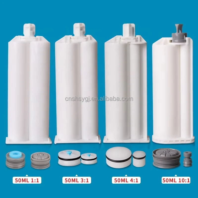 Adhesive Dispenser Gun 50ml 1:1/2:1/4:1/10:1 Dispensing Gun AB Epoxy Adhesive Dispenser Caulking Gun