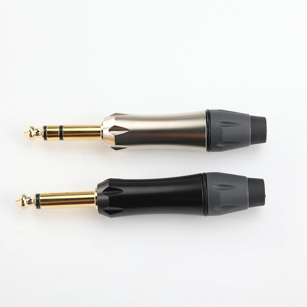 OEM Colorful Gun Nickel Black Audio 1/4 6.35mm Mono Stereo Plug Adapter Connector Plug Jack