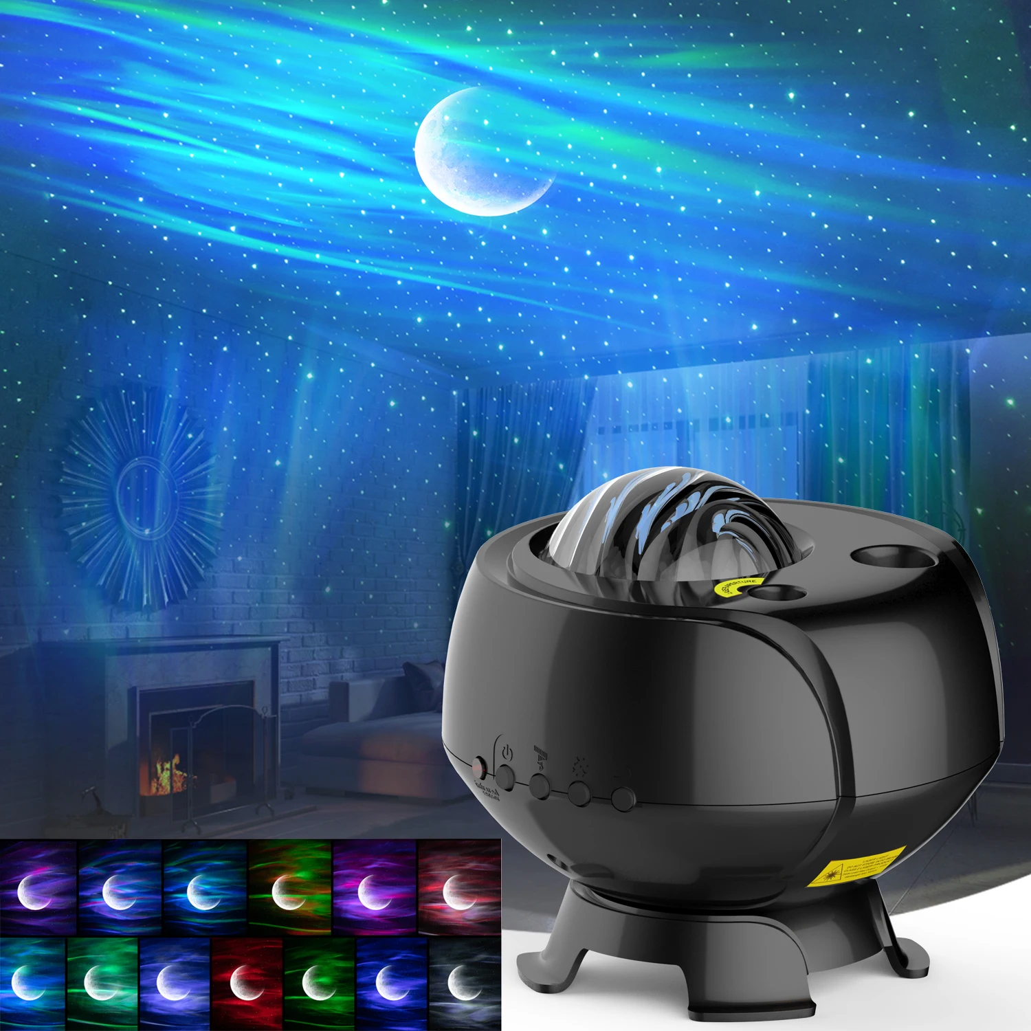 Dasheng Remote Control Moon Starry Projector Aurora Galaxy Projector Led Star Night Lamp with Bluetooth Speaker