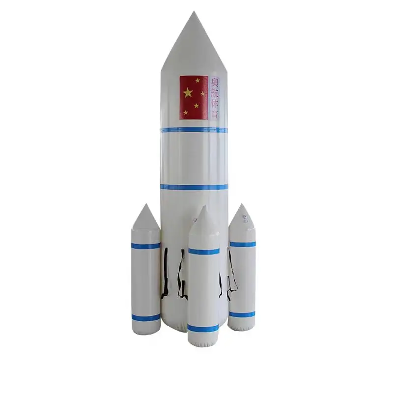 2024 Team building airtight inflatable plane knockout match Inflatable rocket sport kids and adults race games carnival rent