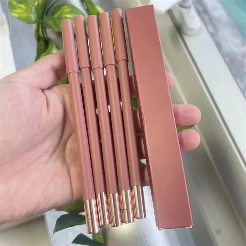 Custom Logo Waterproof Cosmetics Lip Liner Matte Lipliner Pencil Private Label Lipliner Cream Smoothly Lip Liner with Sharpener