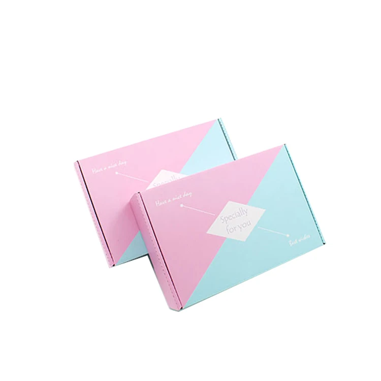 
custom cardboard with logo printing marble shipping boxes pink and white paper gift packaging corrugated mailer box 
