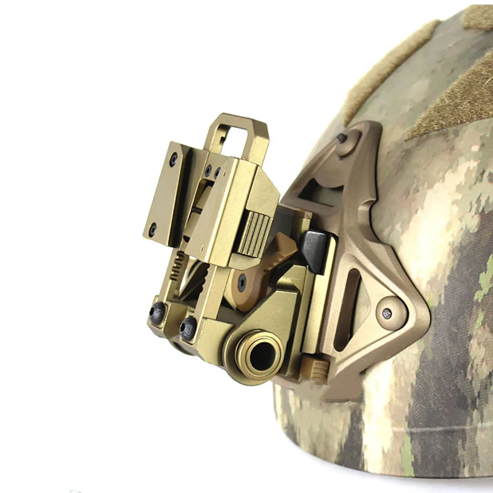 Tactical CNC Skeleton NVG Mount Adapter Shroud for ACH MICH OPS-CORE FAST Helmet fits L4G24 Action Camera Pvs-17