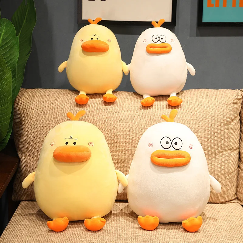 Cute yellow duck plush toy throw pillow sofa decoration cushion stuffed animal home pillow sleeping