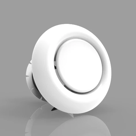ABS Plastic Round Air Outlet Adjustable Air Diffusers 75mm diameter White Air Conditioning HVAC System Accessories