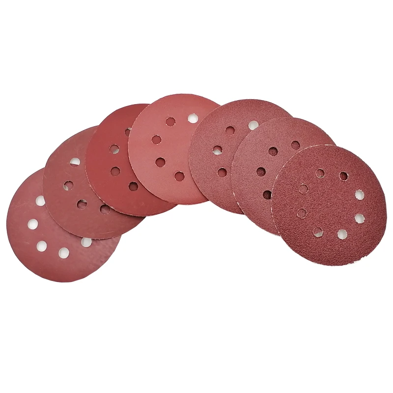 5-Inch Aluminum Oxide Abrasive Sanding Disc with Hook Loop Fastener for Polishing Wood Metal