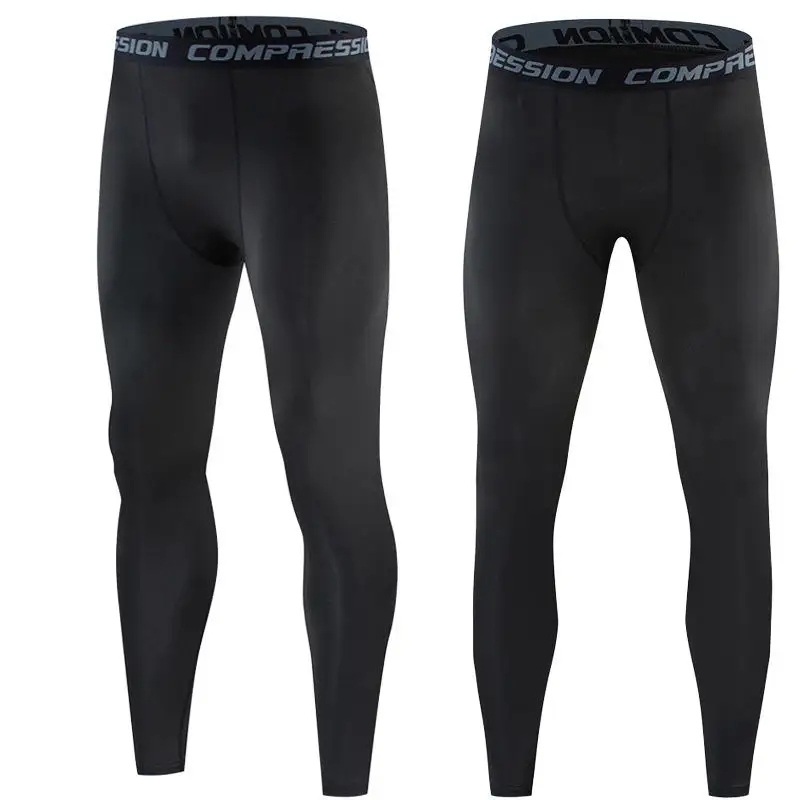 Fitness Running Sports Men Tights Pants Training Leggings Base High Elastic Quick Drying Compression Pants