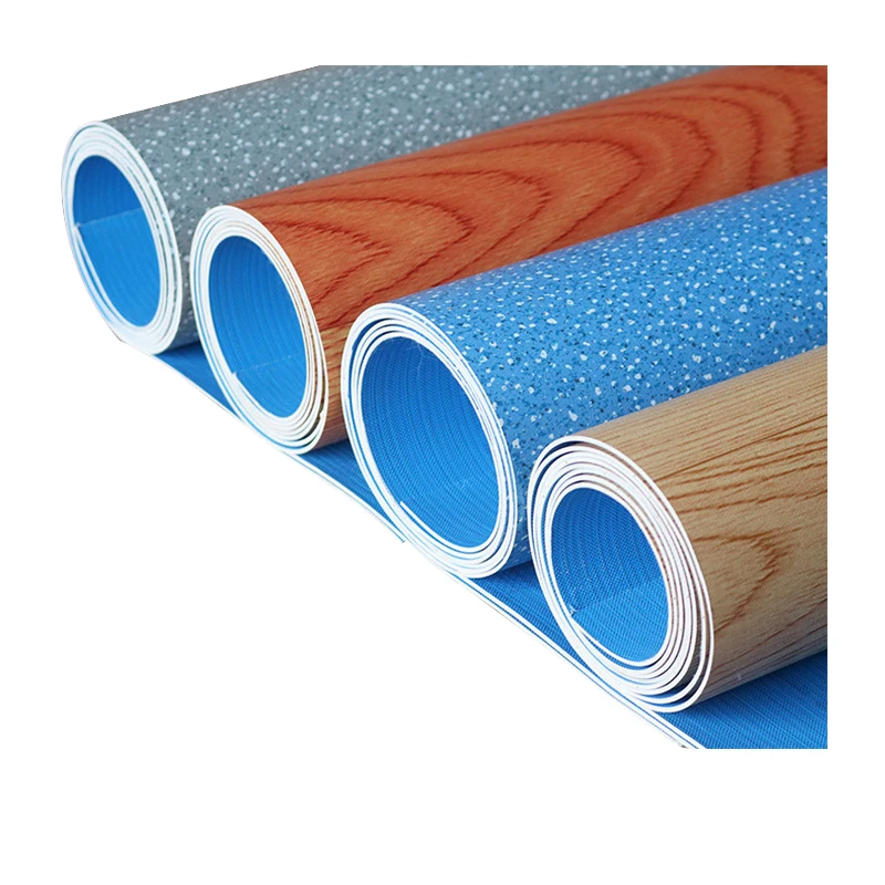 High Quality Colorful Commercial 1.0mm thick blue back Luxury Linoleum PVC Vinyl Flooring