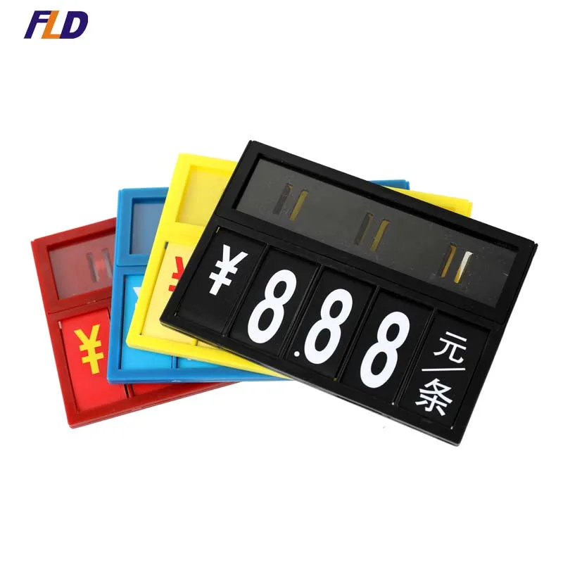 Plastic Flip Numbers Price Tag Supermarket Price Sign Board for Fresh Fruit and Vegetable Display