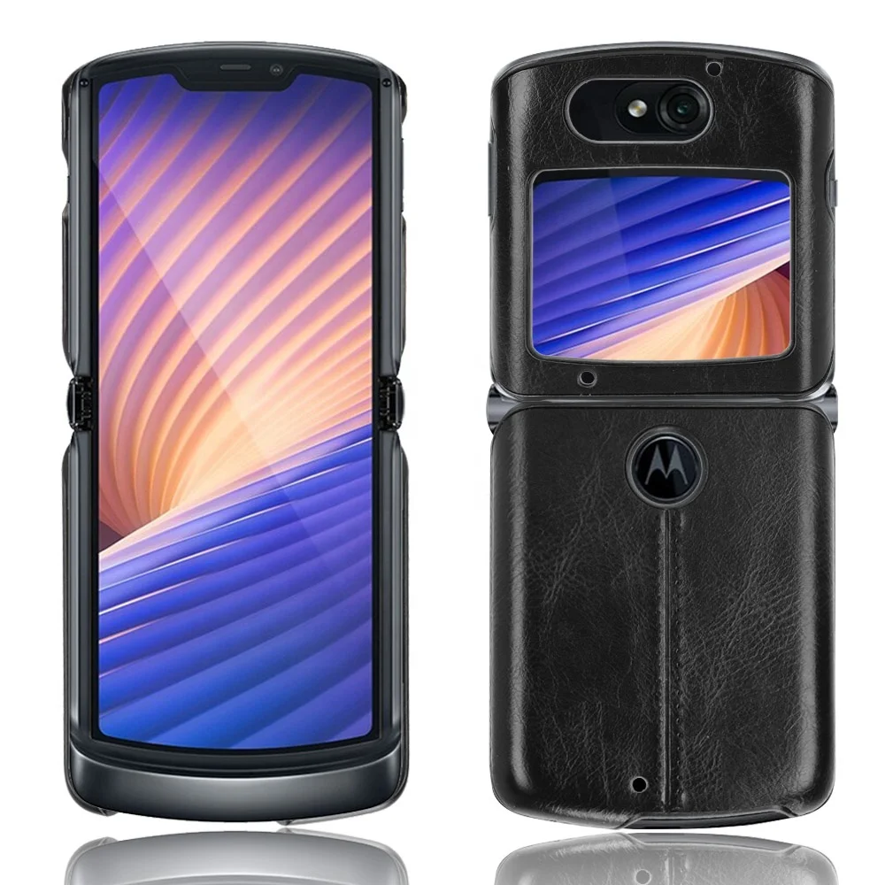 Чехол OMEVE из искусственной кожи для Motorola Moto Razr 5G, жесткая задняя крышка для Moto Razr2 6,2 дюйма/Razr 2020