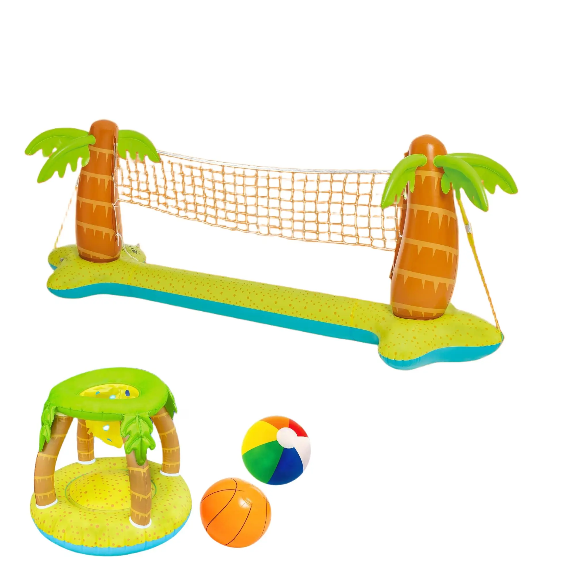 Summer Water Game Pool Basketball Hoop Stand Outdoor for kids Swimming Pool Toys Game Basketball Volleyball Set  Floating Game
