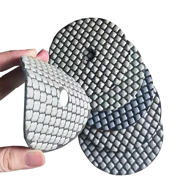 6 Steps Flexible Grinding disc Resin Bond Dry Diamond Polishing Pad for granite marble stone quartz