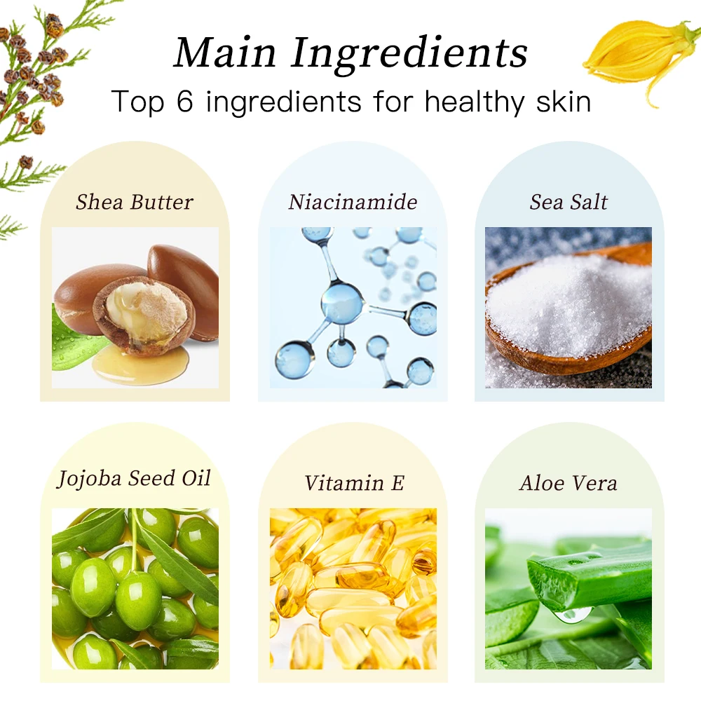 Custom organ pure natural top selling argan oil private label herbal sugar organic oem tea tree oil shea butter body scrub