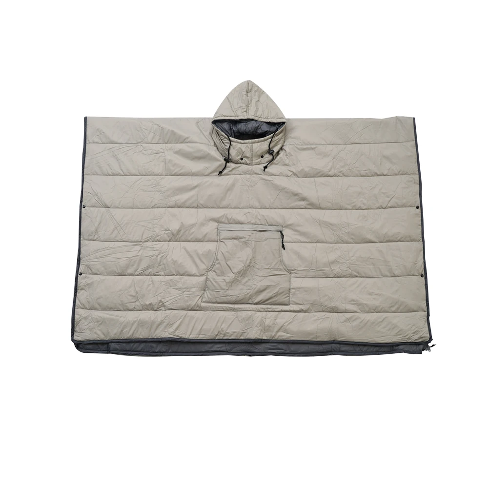 Outdoor Camping Sleeping Bags WindProof Cloak Shawl Cape Waterproof Sleeping Bag Cotton Wearable Sleeping Bag for 3 Seasons