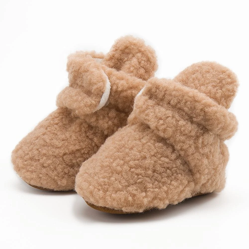 
Warm Winter Baby Animal Shoes Slippers Wholesale Cute Newborn Soft Sole Plush 100% Cotton Infant Baby Shoes Socks 