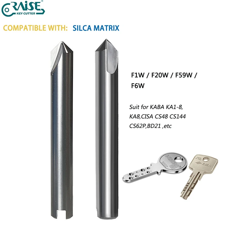 F20 F59 F6 F1 Carbide Dimple Silca Matrix Aftermarket Key Duplicator Locksmith Tool Milling Cutter