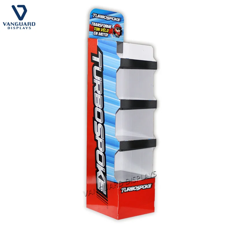 
Free Custom Design Retail Corrugated Paper Floor Display Stand Rack for Product Promotion 