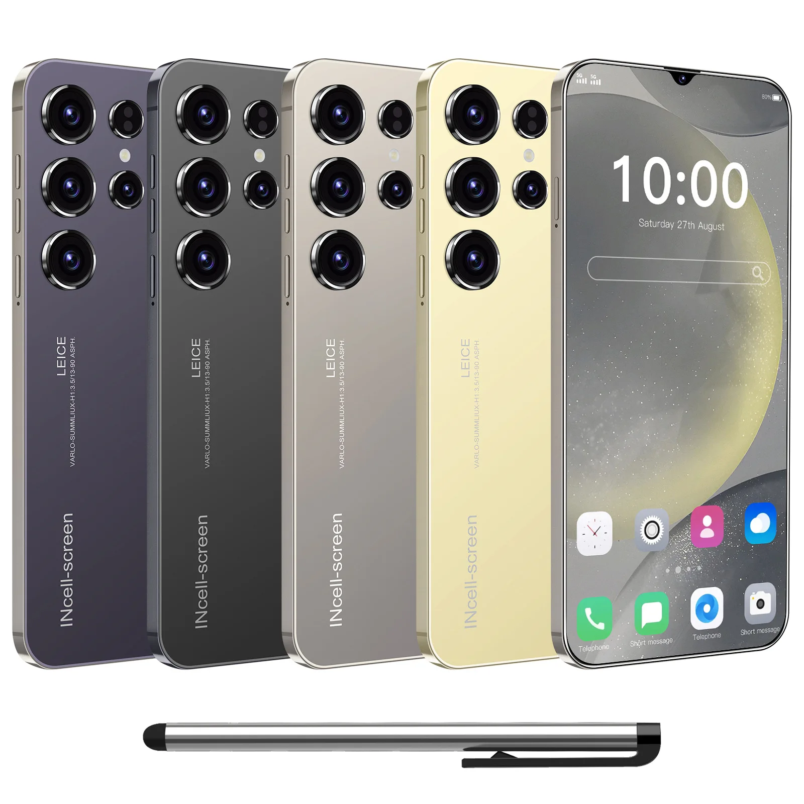 Лидер продаж 7 3 дюймов телефон с быстрой зарядкой 4G Wi-Fi S23 S24 мобильный 6 + 128G ультра смартфон